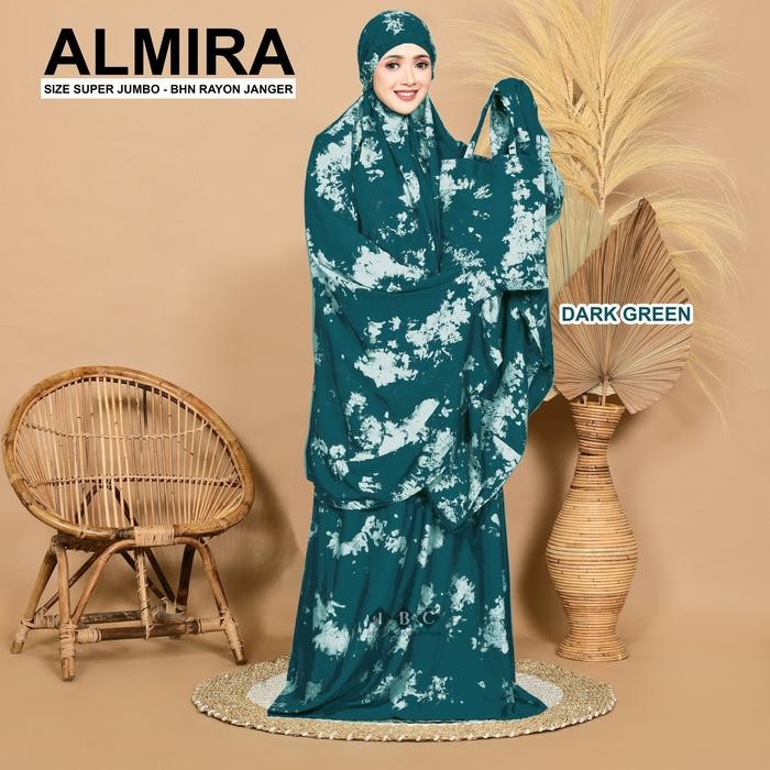 Baligrosir Mukena Dewasa Jumbo Almira Terbaru 2025 Murah Adem Rayon Bali Fit BB 90kg Bigsize Mukenah