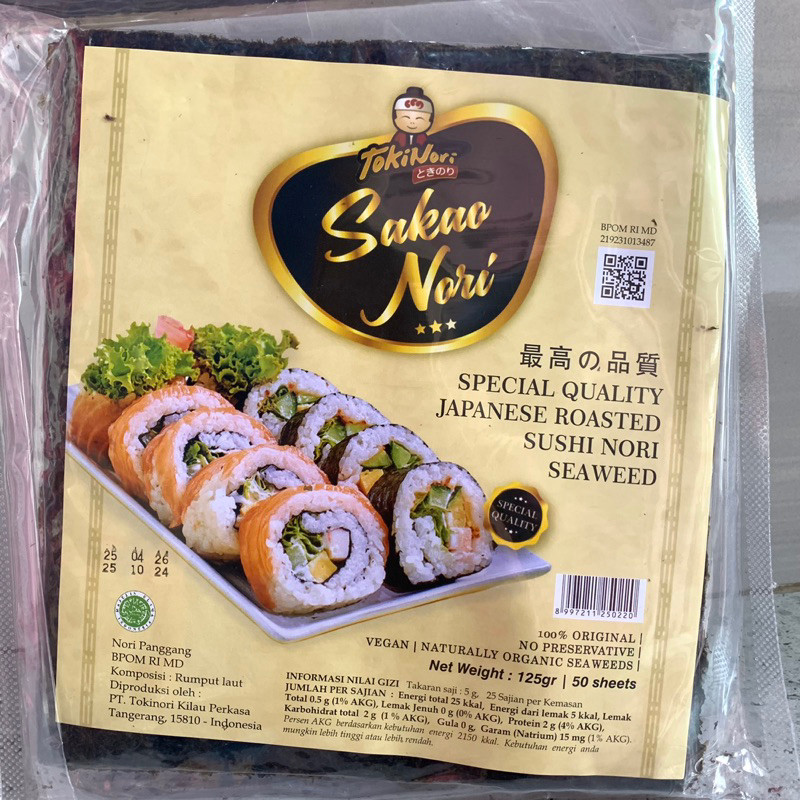 

Sale Nori Sushi 50 Lembar Halal Java Sakao tokinori murah nori rijek seaweed rumput laut kulit sushi bungkus kimbab bento cemilan non msg termurah