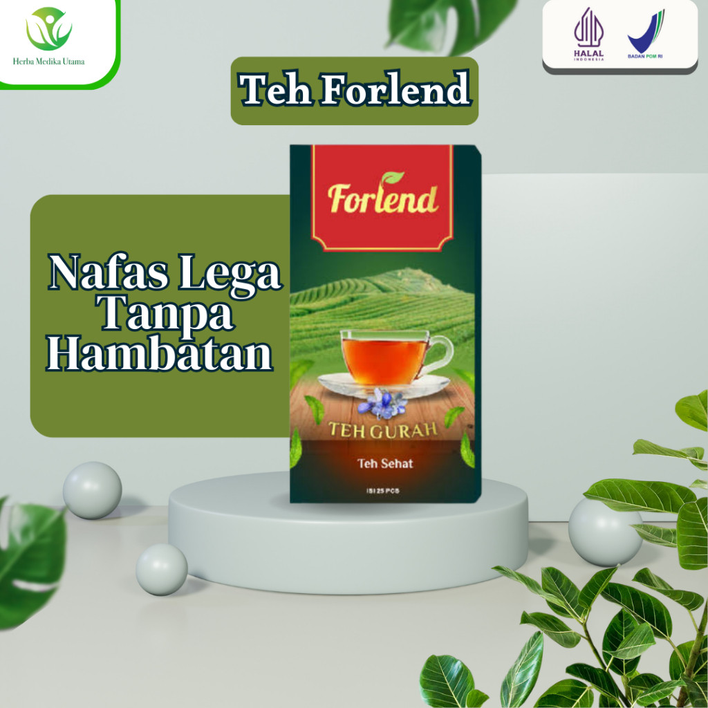 

Forlend Teh Original Untuk Gurah - Membantu Meredakan Sesak Nafas dan Lendir - 1 Box 15 Sachet