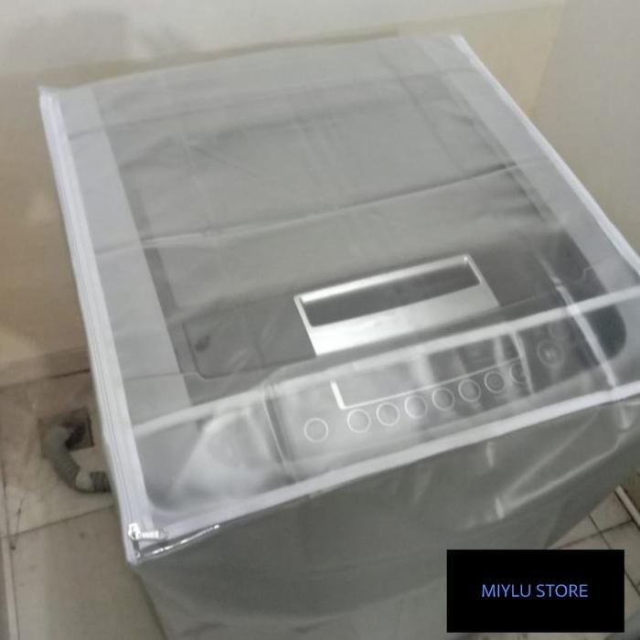 JAMIN MURAH COVER SARUNG MESIN CUCI BUKAAN ATAS BISA UNTUK SEMUA MEREK MESIN CUCI - Abu, 11 kg - 11,