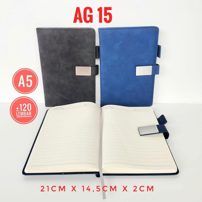 

AHHA [BISA CUSTOM] Notebook Agenda A5 Bahan Kulit Premium/ Buku Agenda Custom Ukuran A5 Bahan Kulit/ Buku Catatan Kulit Custom A5 - Hitam, Polos