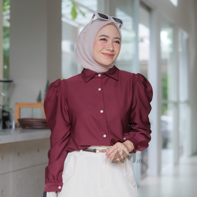 Aleviawear - Hyeri Shirt / Top Cotton Madonna / Atasan Wanita / Fashion Hijab Muslim