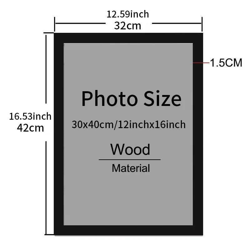 

30x40cm Photo Frame Canvas Frame Black White Showcase Photo Frame Poster Canvas Painting Picture Wall Decor Frames 11.81x15.75in