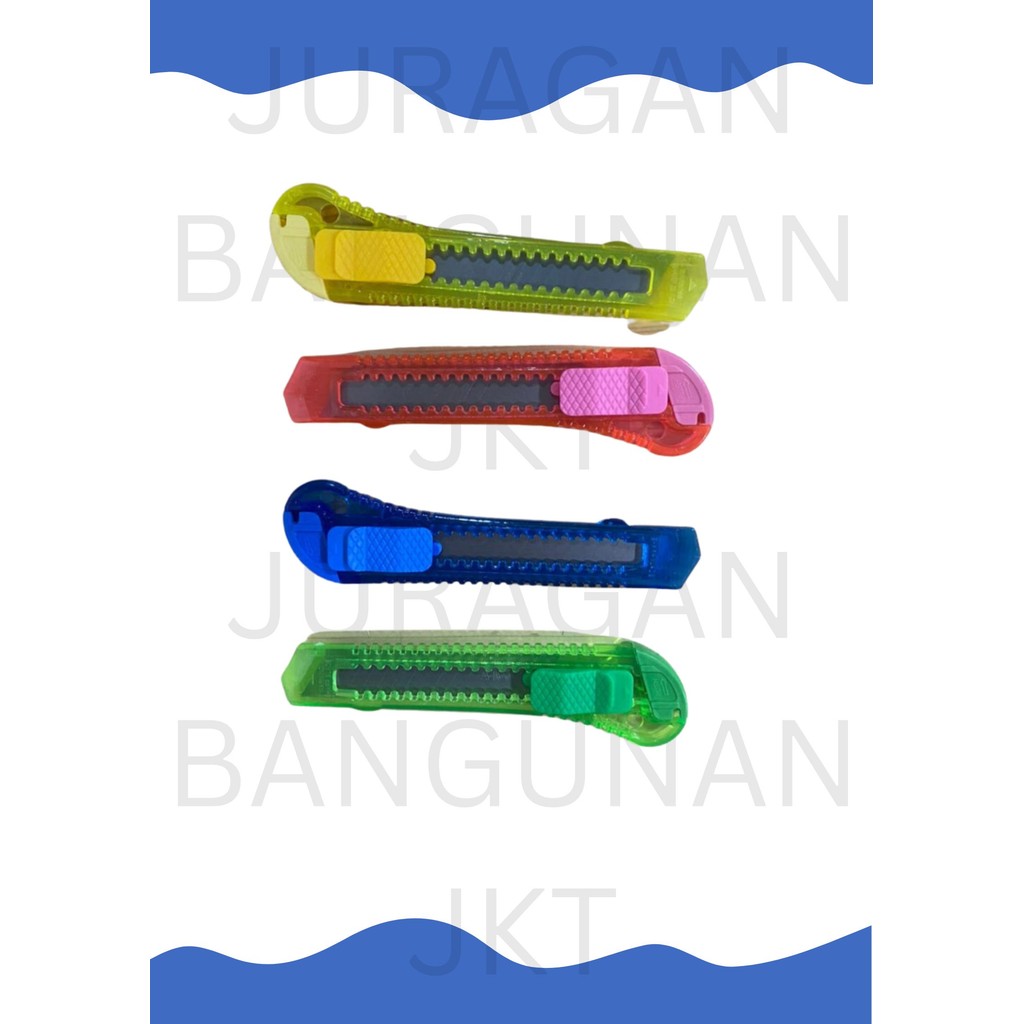 

PISAU CUTTER WARNA BESAR TRANSPARAN / CUTTER BESAR RENCENG WARNA
