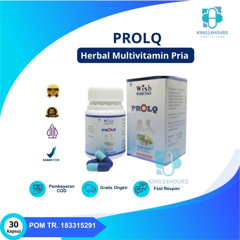 Wish Prolq Kapsul - Multivitamin Pria 30 Kapsul Asli