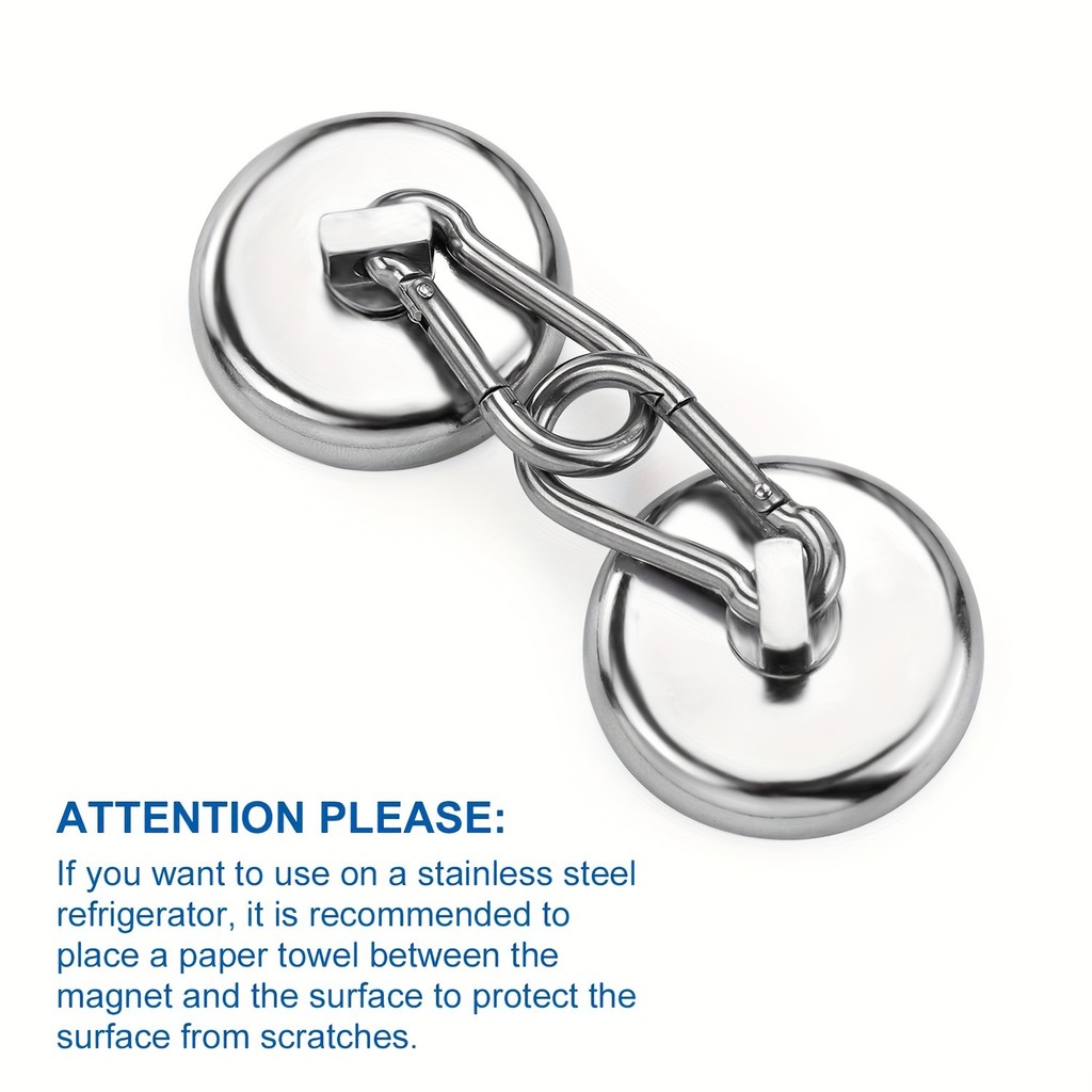 

Magnetic Hooks,160LBS Strong Heavy Duty Neodymium Magnet Hooks with Swivel Carabiner Hook, Great suitable for science, tool stor