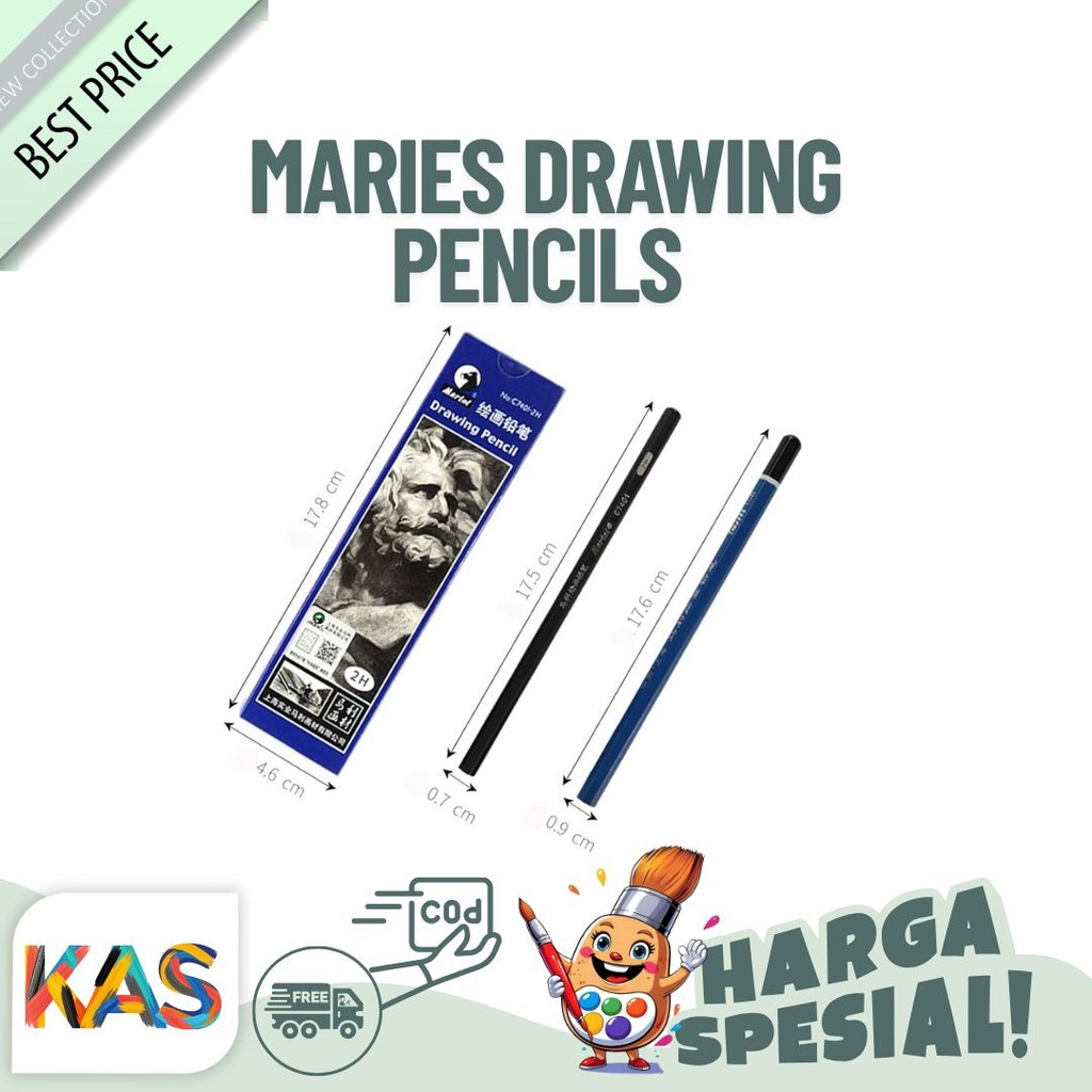 

Maries Drawing Pencils C7401 / Pensil Gambar Sketsa Lukis Maries – Satuan