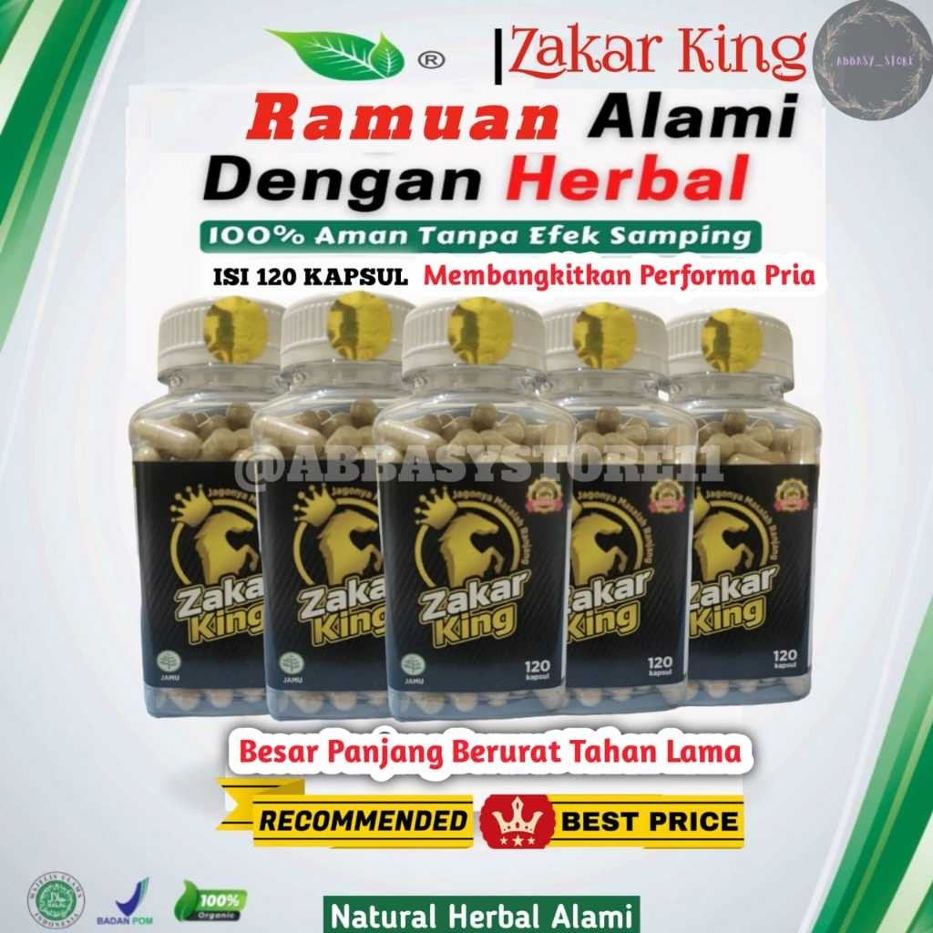 Zakar King Original Herbal isi 120 Kapsul Suplemen & Stamina Pria zg