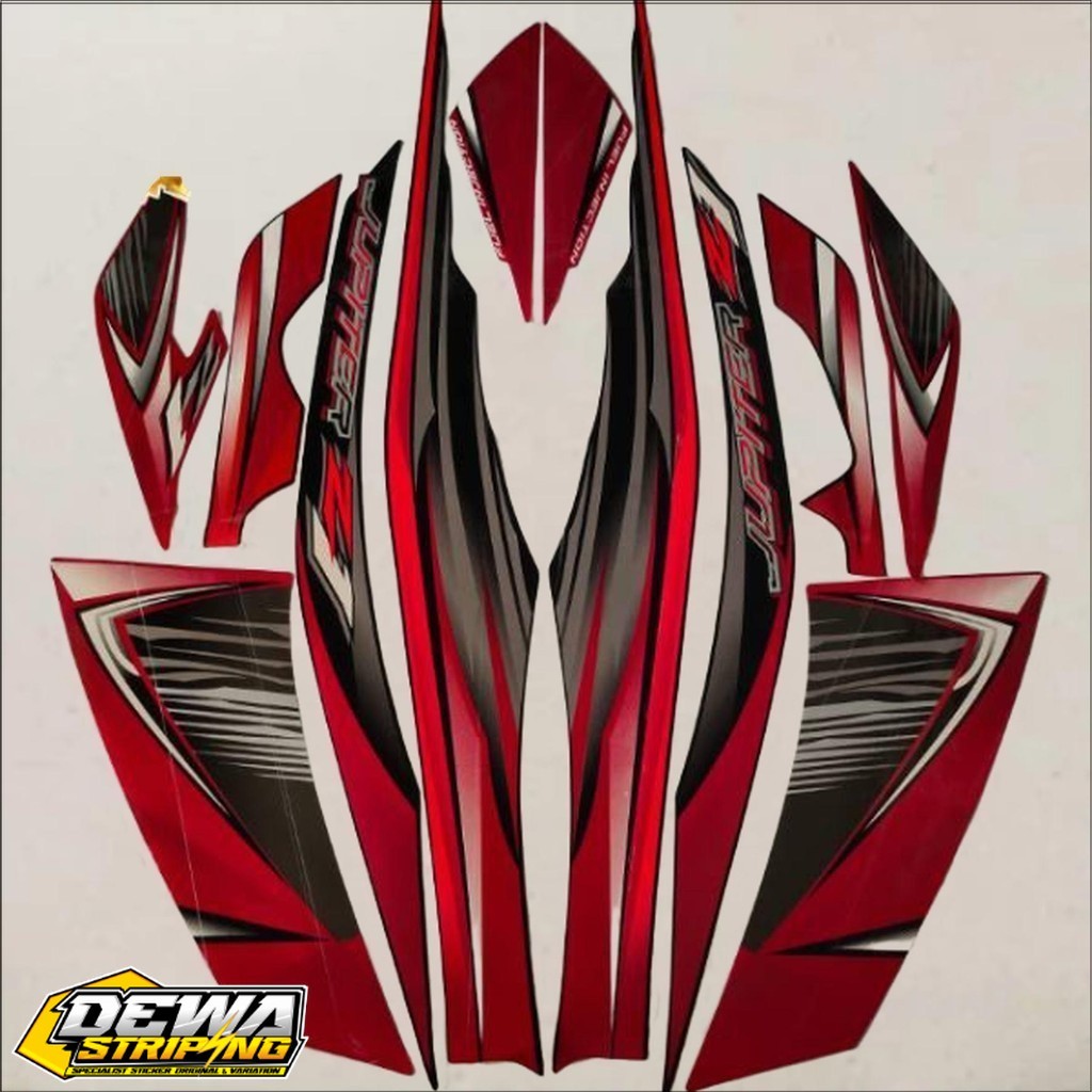 STIKER STRIPING MOTOR JUPITER Z1 2012 MERAH