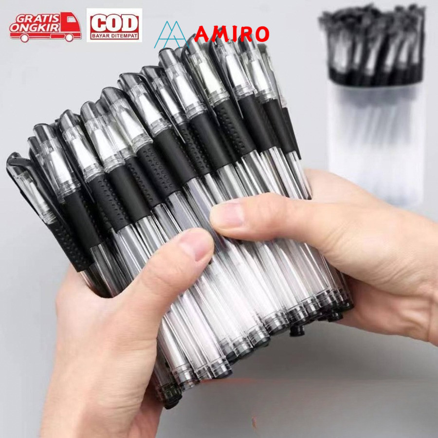 

(100pcs) Pen Gel 0.5 mm Balpoint Internasional Tinta Gel Kepala Mata Jarum Pulpen Jel Mini Pen