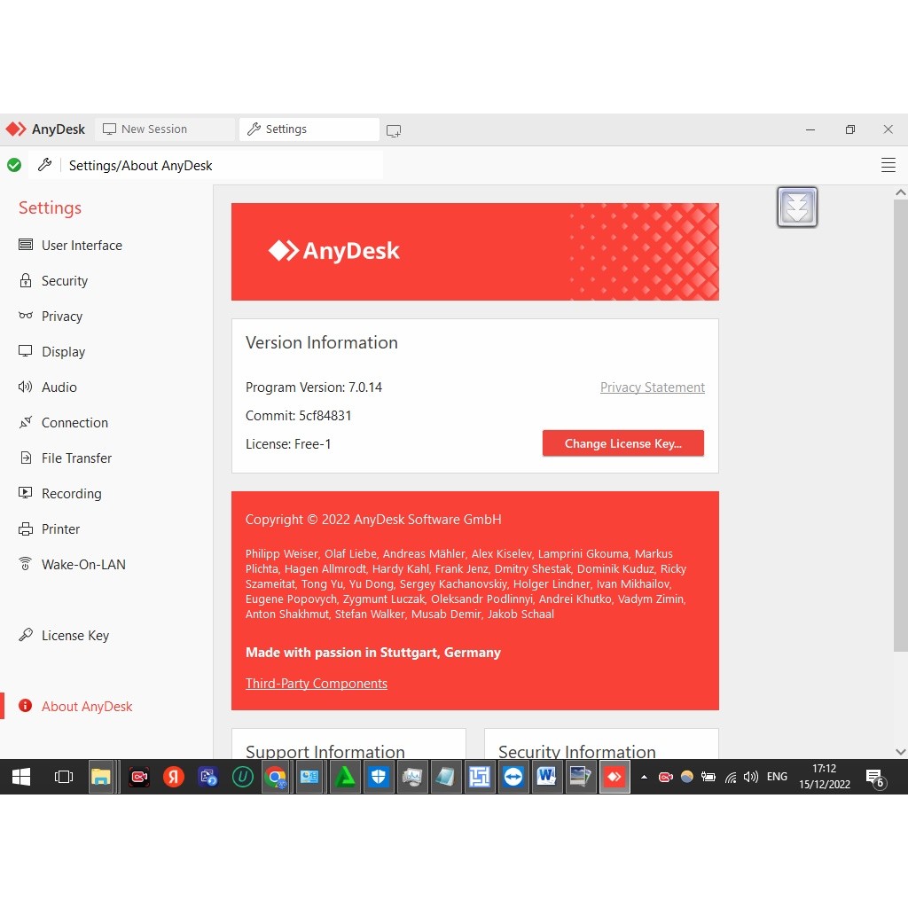 AnyDesk Versi 7.0.14  Aplikasi Window Remote Jarak Jauh