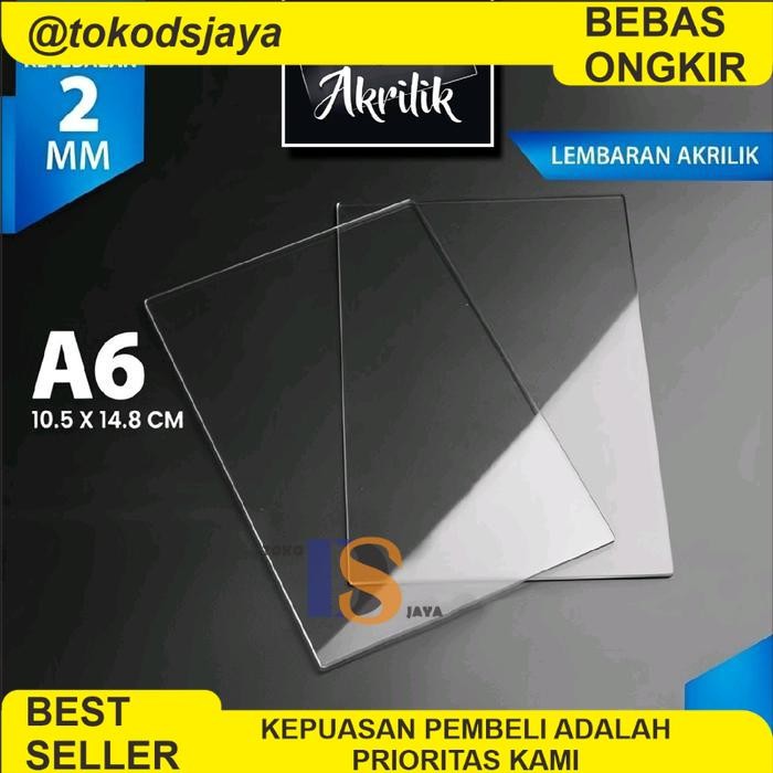 

PROMO [Acrylic] Akrilik Bening Lembar media lukis QR Ukuran A6 10 x 15 cm Tebal 2mm Lembaran