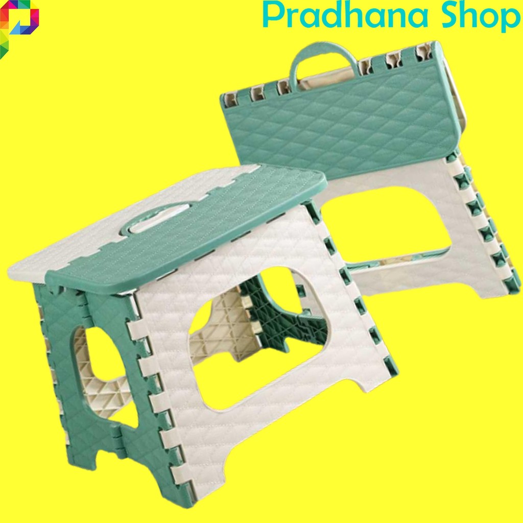 Jengkok Kursi Dingklik Plastik Lipat Foldable Chair Stool Ringkas Material Kuat