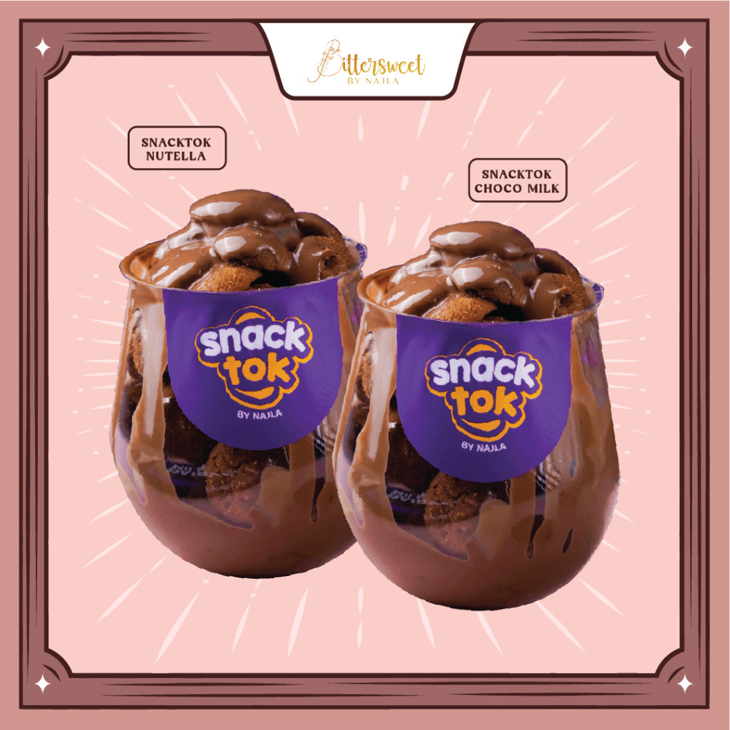 

2 Snacktok Full Cookies ( Nutella + Choco Milk ) [ Best Price ]