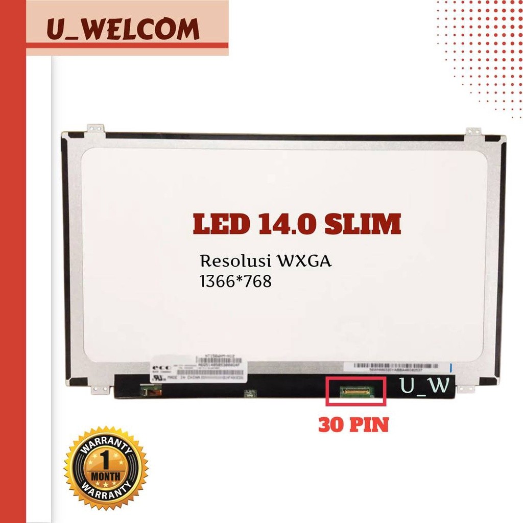 LCD LED LP140WHU NT140WHM-N31 NT140WHM-N41 LTN140AT35 14.0 Slim 30 Pin
