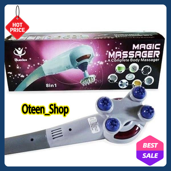 Paket Alat Terapi Pijat 8 in 1 Magic Massager Original  Alat Relaksasi Kesehatan Komplit dengan 8 Ma