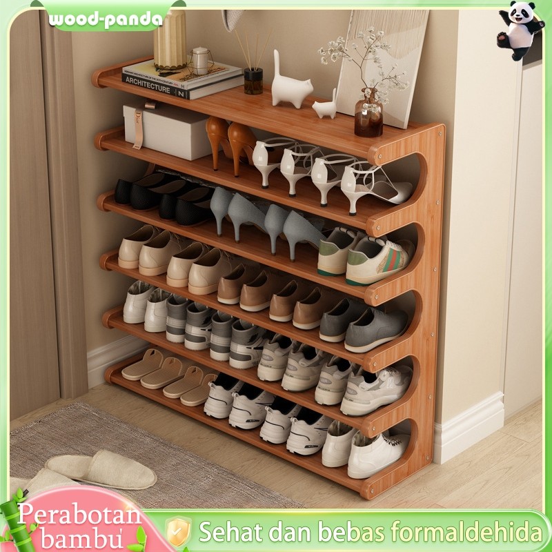 Promo Rak Sepatu Susun/Rak Sepatu Kayu Minimalis/Susun Penyimpanan Multifungsi/rak sepatu tertutup