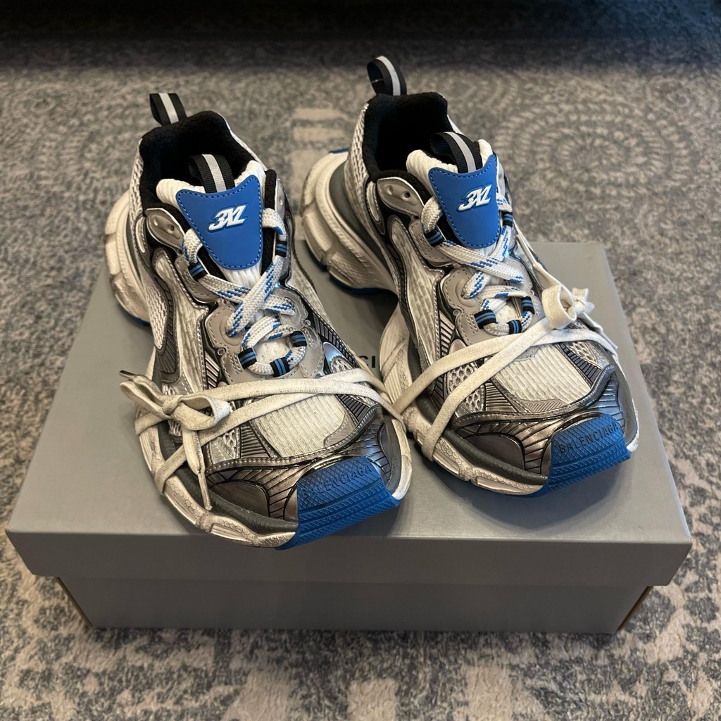 Sneakers B-CG 3XL Normal Laces Blue Stripe