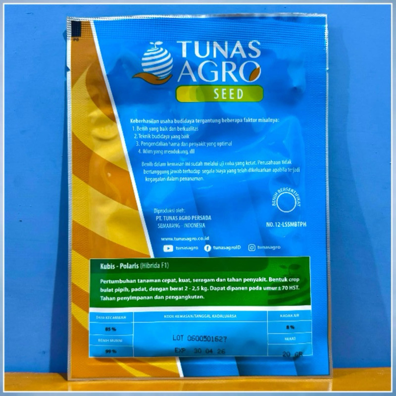 JAMIN MURAH Benih Kubis Hibrida F1 POLARIS dari Tunas Agro - 20gram(BISA LANGSUNG ORDER)