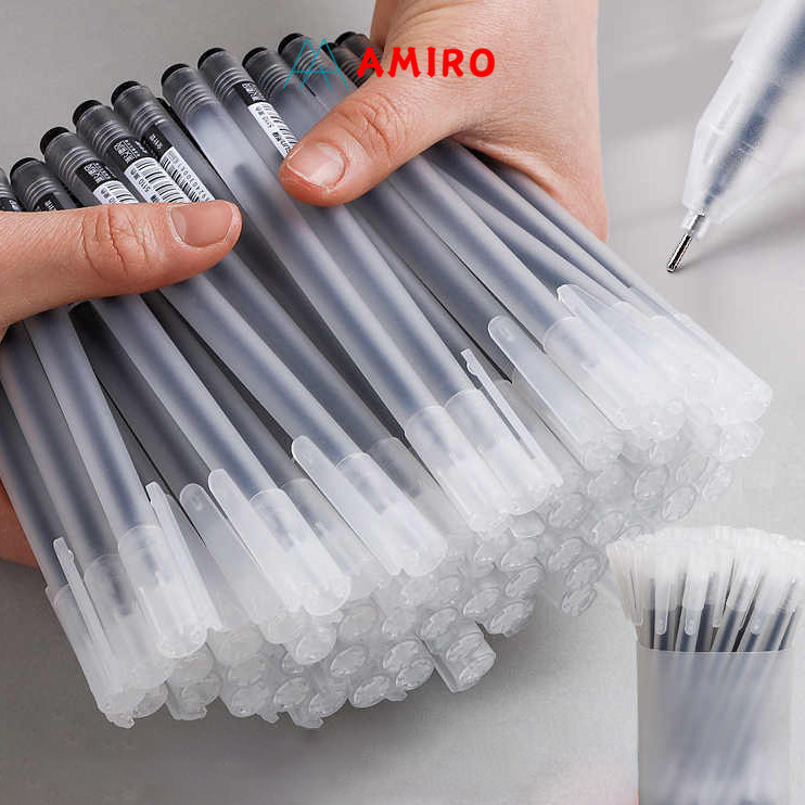 

(1pack=50pcs) Pulpen Gel 0.5mm 1 Pack Gel Pen Pena Jel Tinta Hitam Pulpen Murah Alat Tulis Stationery Sekolah