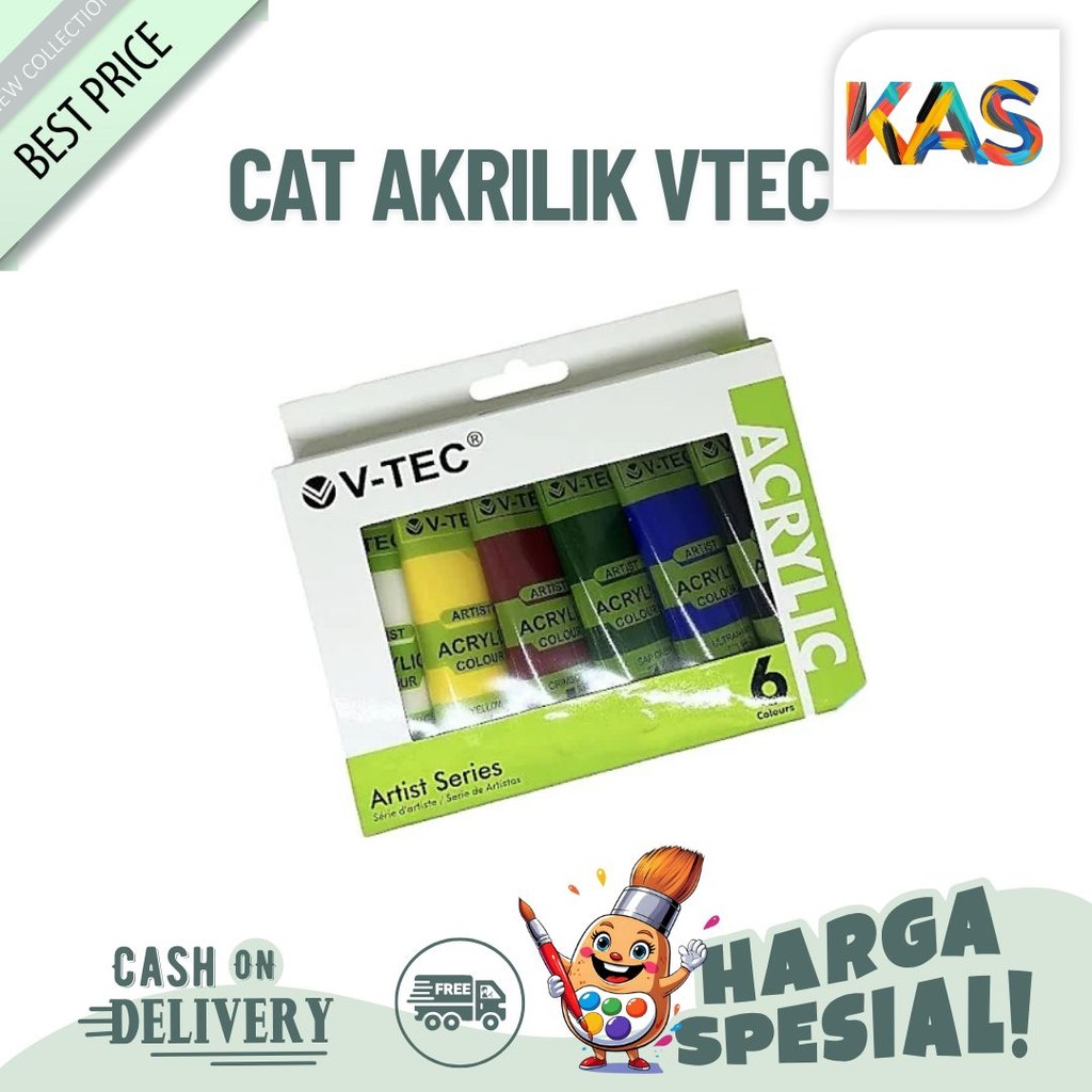 

Cat Akrilik VTEC VT-635 Isi 6 Warna x 35 ML – Set