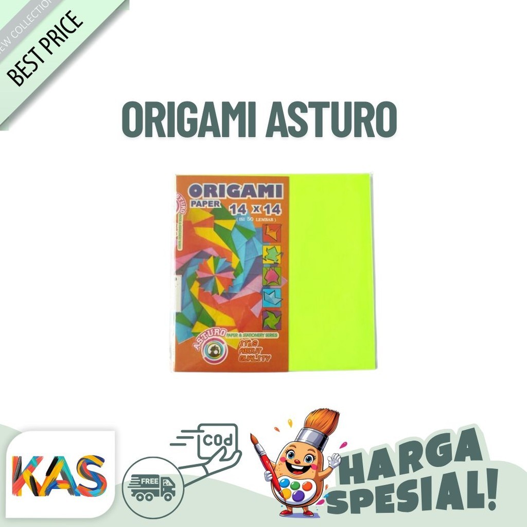 

Origami Kertas Lipat Asturo ukuran 14 x14cm 1 pak ( 50 lembar)