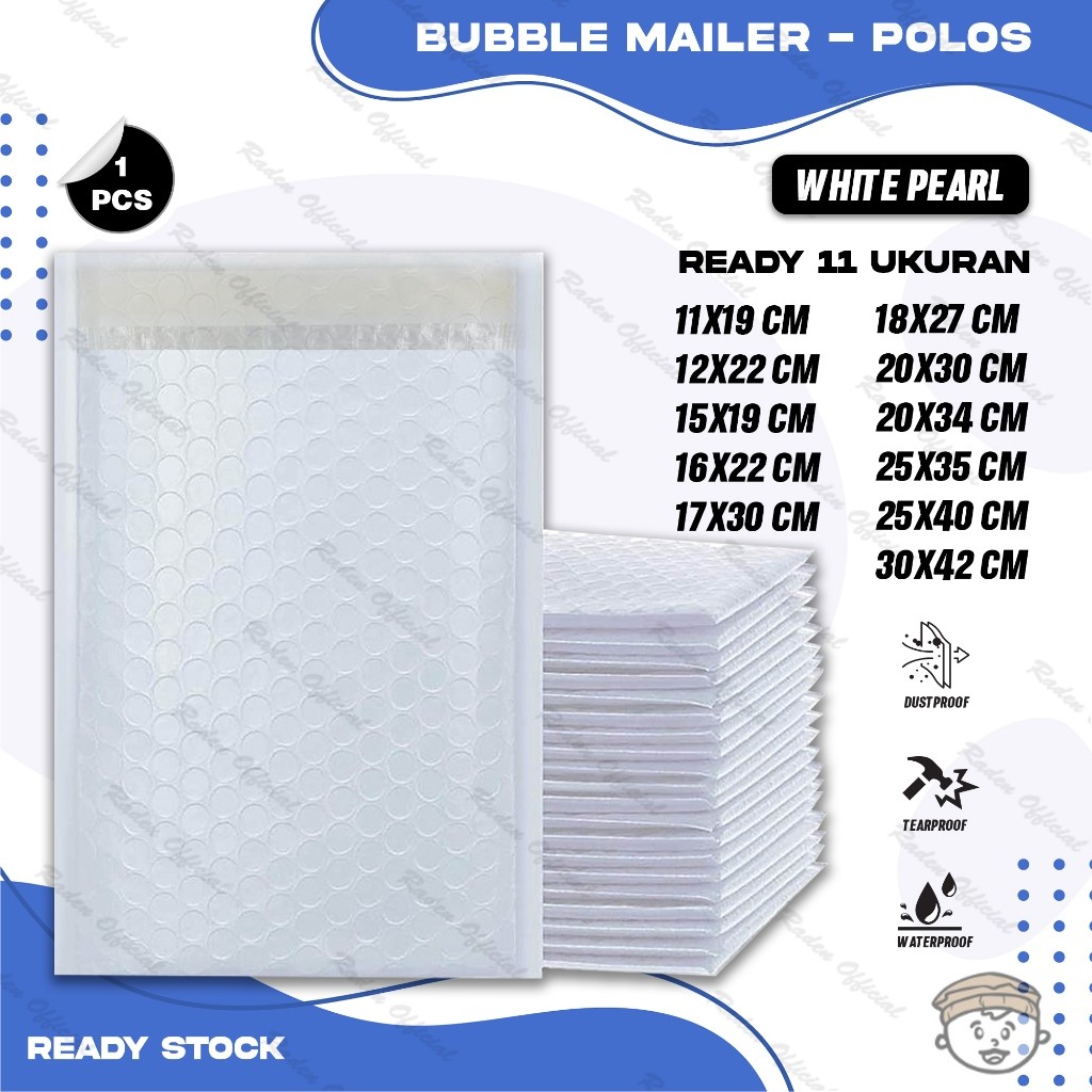 

Plastik Packing BUBBLE MAILER Kantong Polybubble Amplop Bubble Envelope Polymailer Olshop Polos Ukuran 11X19 12X22 15X19 16X22 17X30 18X27 20X30 20X34 25X35 25X40 30X42