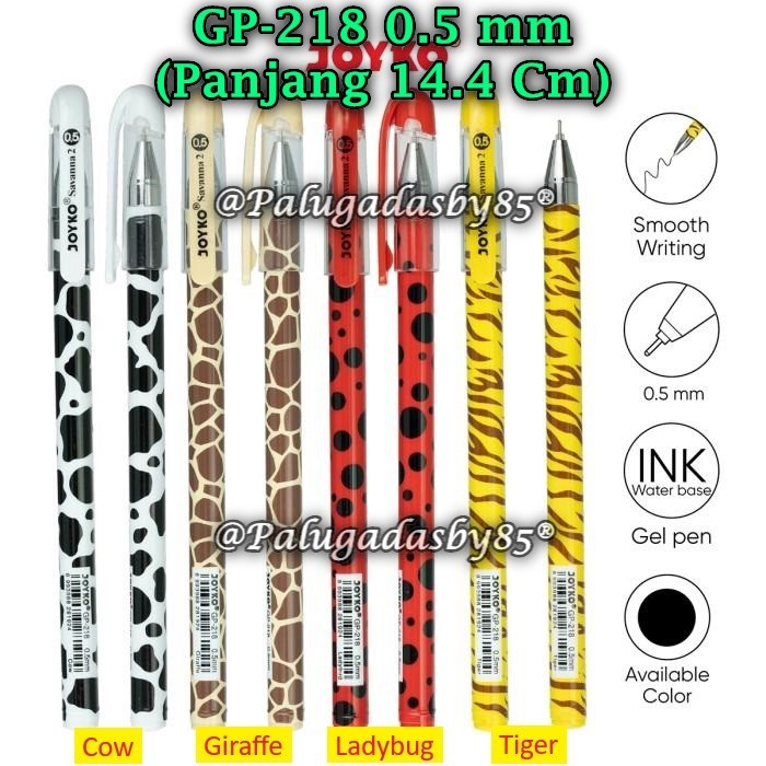 

(1 Pak/12) GROSIR Gelpen JOYKO GP-218 Savanna 2 0.5 Hitam Gel Pen Pulpen Pena Joyko GP-218 (Pak/12)