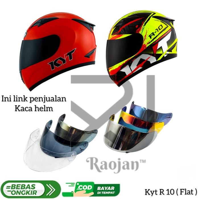 Kaca helm Flat / Datar Kyt R10 Flat Visor Kyt R 10