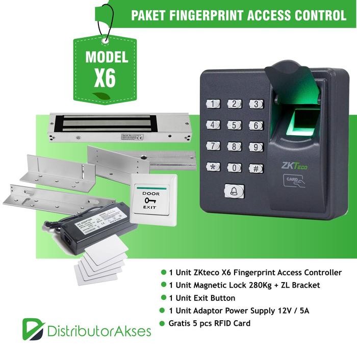 

NG Paket Fingerprint Akses Door X6 Access Control Standalone - Standar ExitNG