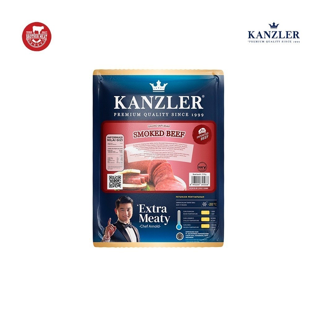

Kanzler Smoked Beef 250gr Halal MUI Beku
