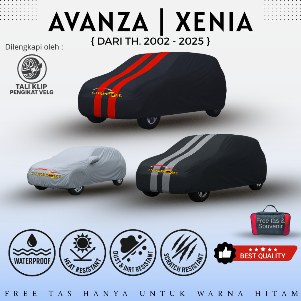 Selimut Sarung Body Cover Mobil Avanza Xenia Waterproof Anti Air Free Pengikat Ban