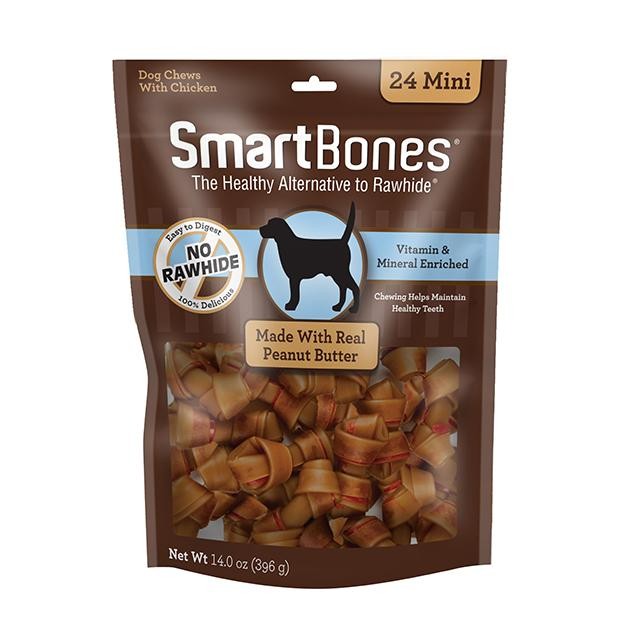 

Smartbones Mini - Pet Dog Snack Cemilan Anjing Smart Bones 24 - Peanut Butter