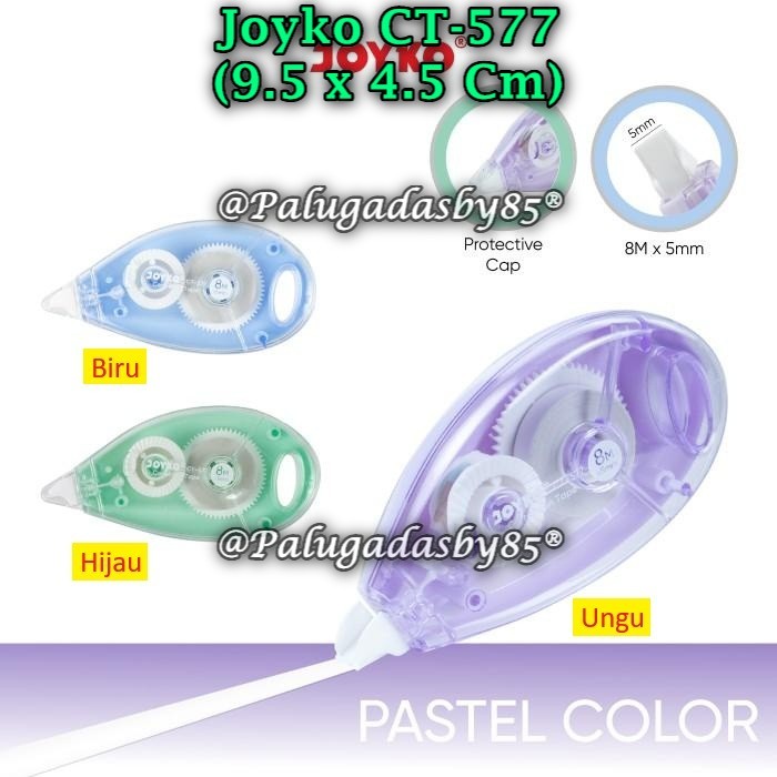 

(1 Pak/12) GROSIR Correction Tape JOYKO CT-577 (8M*5mm) / Pita Koreksi Joyko CT-577 (Pak/12)
