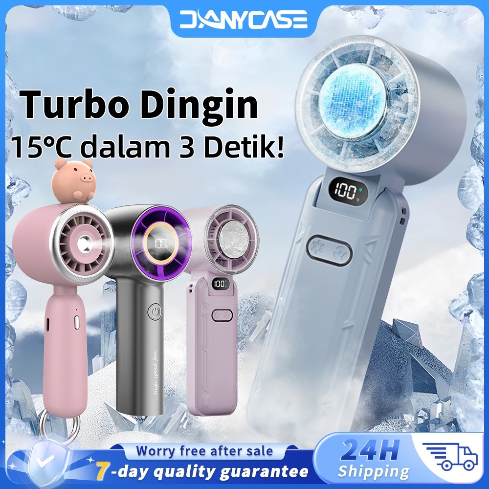 DanyCase Kipas Angin Mini Portable Semikonduktor - Turbo Kencang 18000rpm, Baterai Tahan Lama, USB R