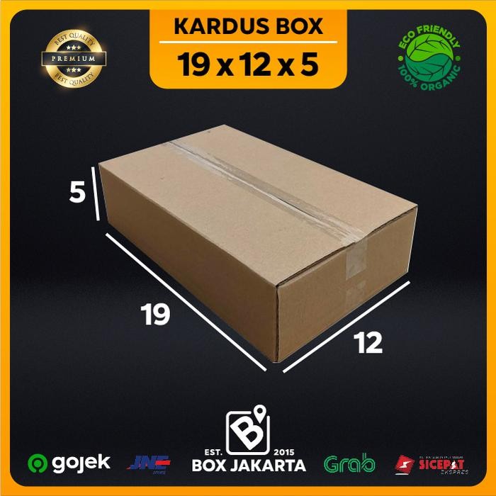 

KARDUS BOX uk 19x12x5 CM Kotak Packaging Corrugated SHEET POLOS