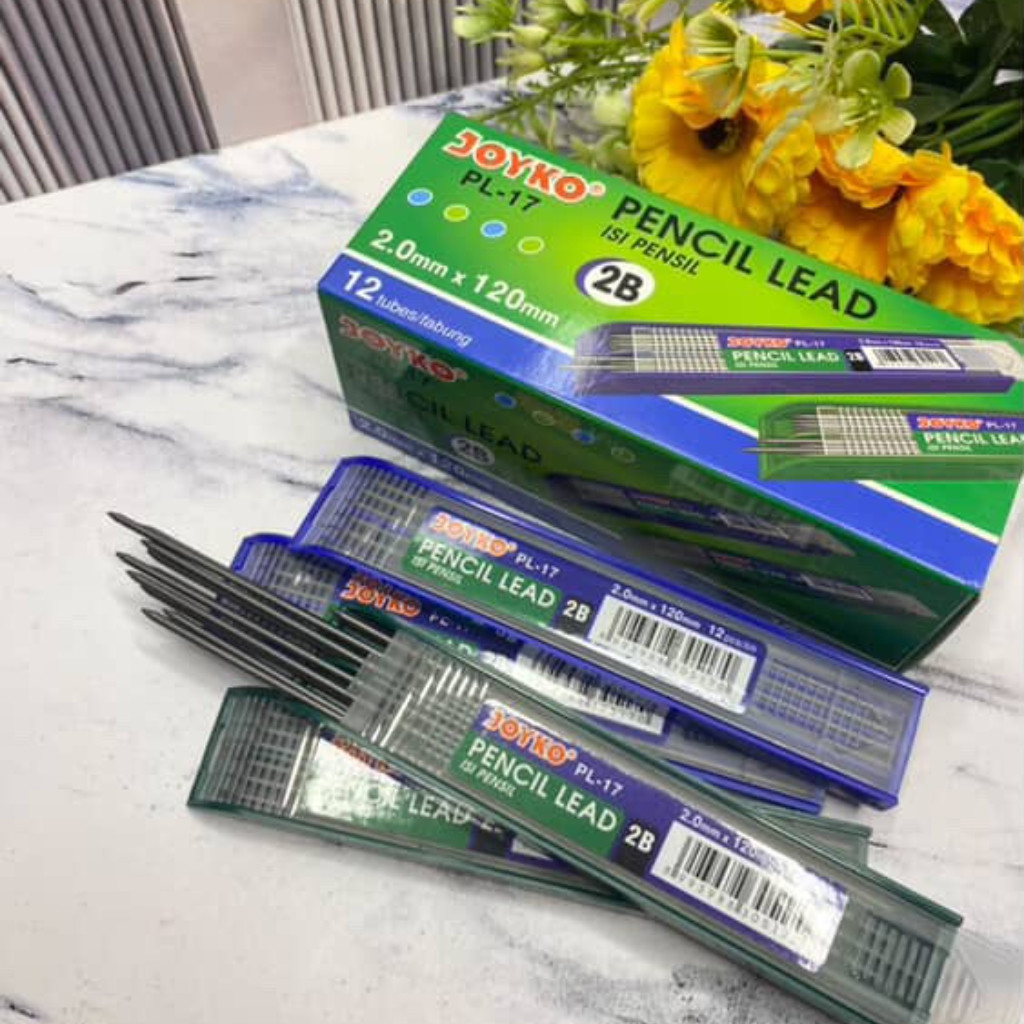 

Ecer Isi Pensil Mekanik Joyko PL-17 / 2B / 2.0 mm/ Isi pensil besar kualitas bagus