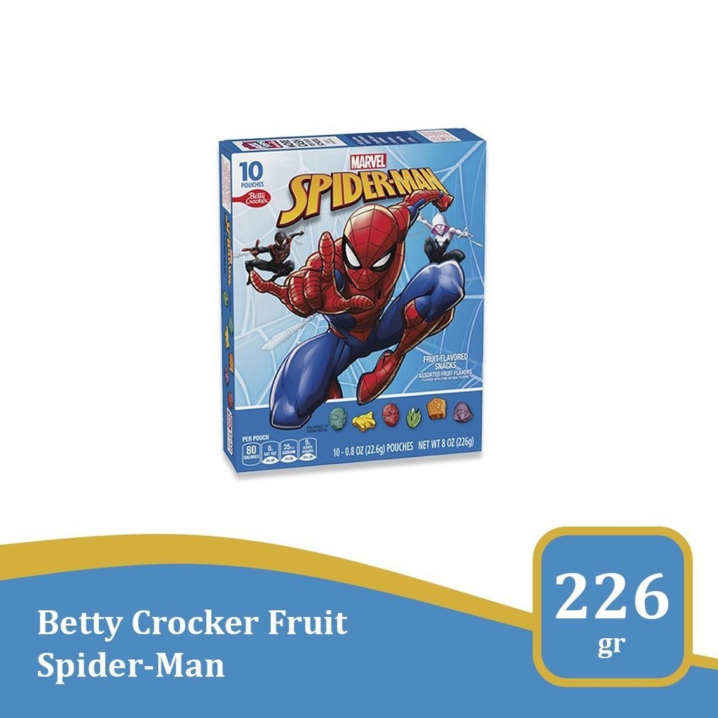 

Betty Crockers Spiderman Fruit Snacks 8 oz - permen import USA