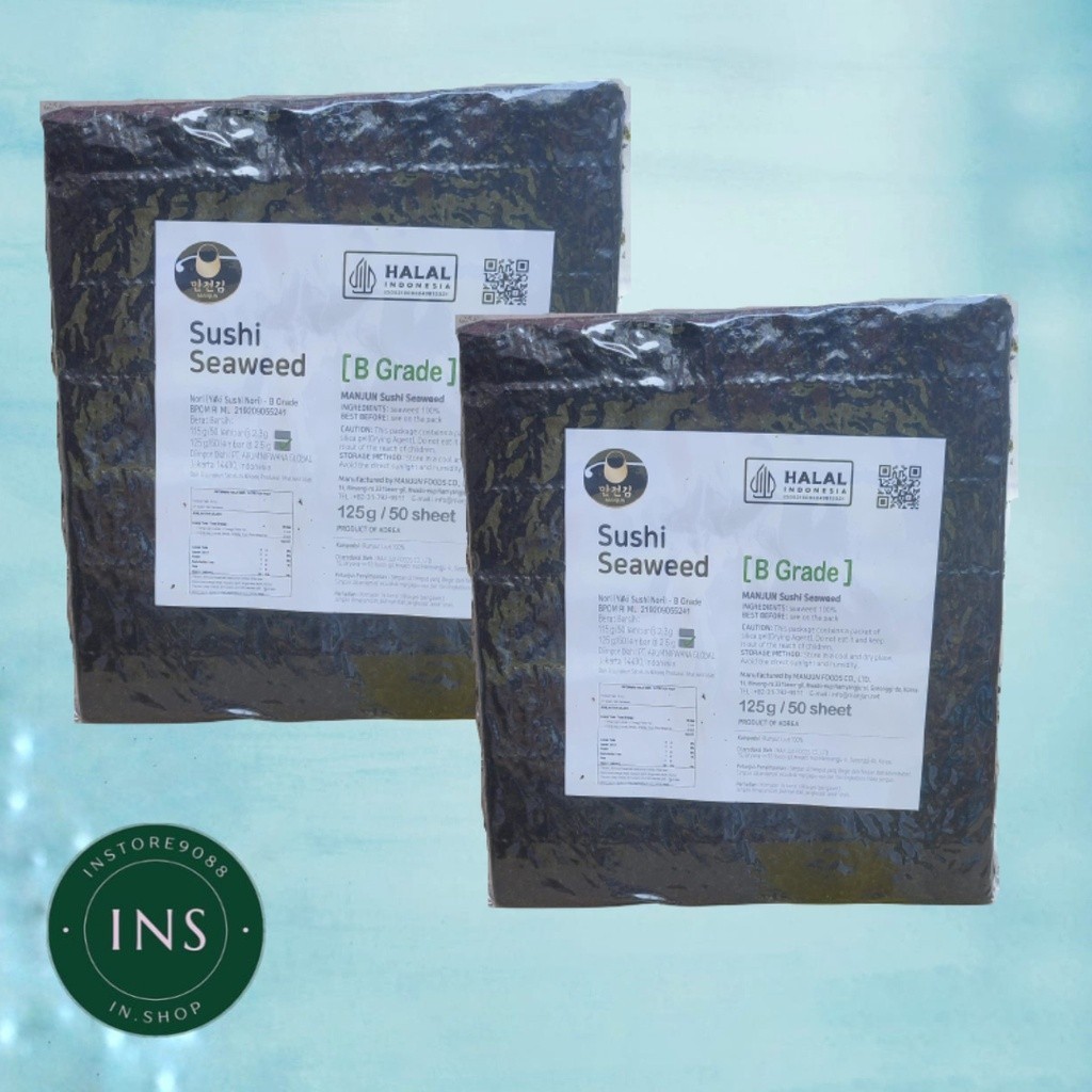 

Sushi Nori Rumput Laut Lembaran Manjun Yaki Sushinori 50 Lembar