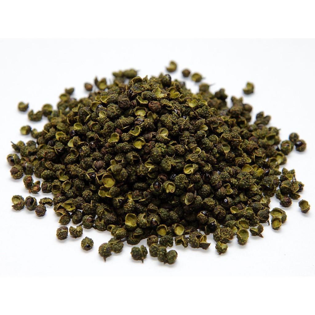 

Sichuan Green Pepper 1kg / Green Szechuan Pepper / Mala / Lada Mala / Qing Hua Jio