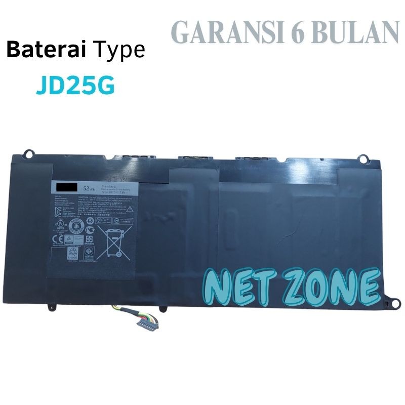 Baterai Battery JD25G Laptop XPS 13 9343 - XPS 13 9350 Series -NZONE
