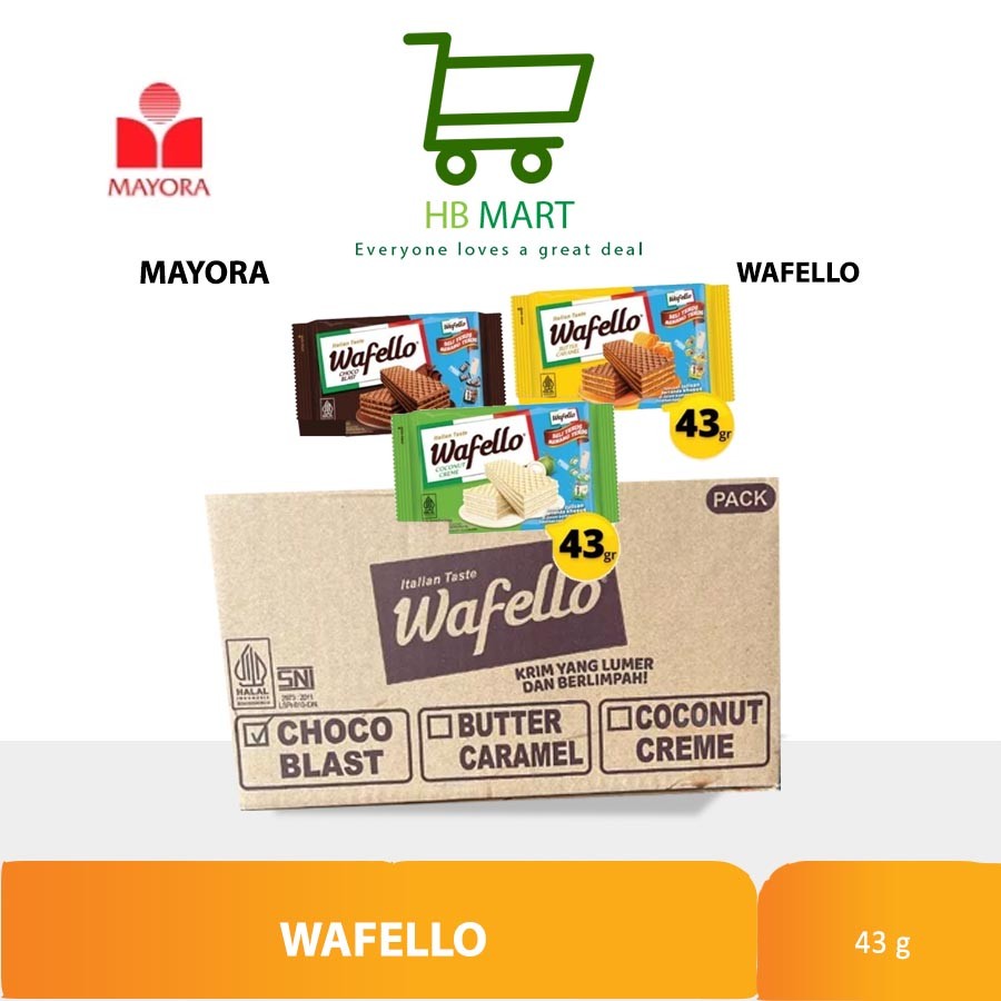 

WAFELLO WAFER ( 2000 ) 43GR 1 DUS ISI 6 PACK