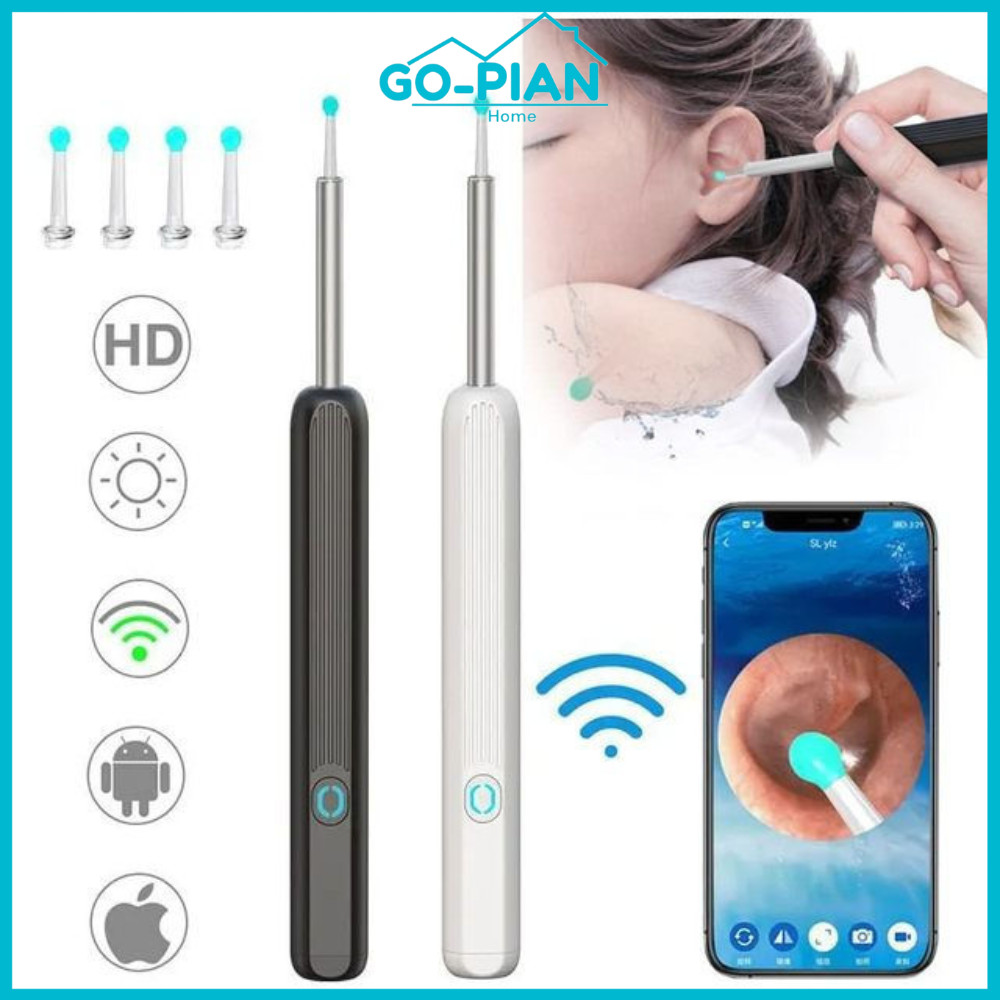 KOREK hp NE3 korek kuping kamera wireless 130MAH korek kuping kamera LED alat pembersih telinga kame