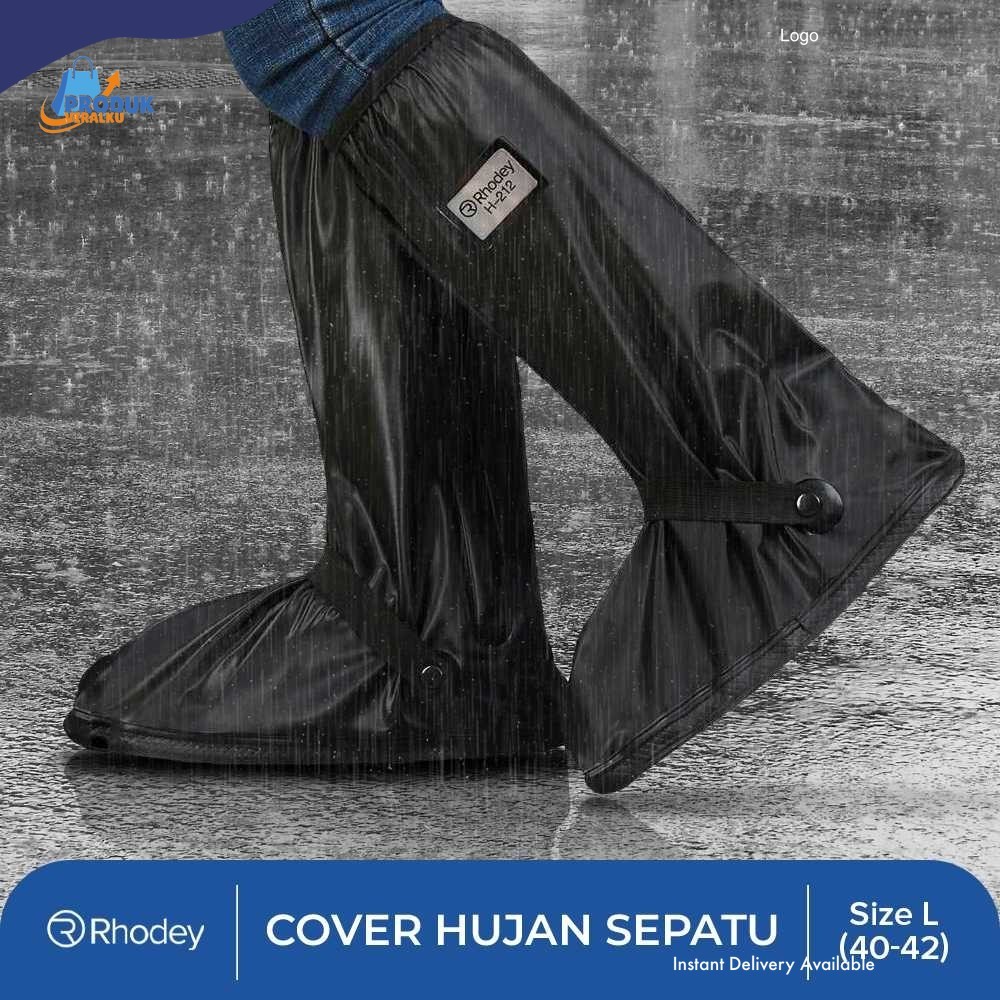 Rhodey Jas Sepatu Anti Air Hujan Shoes Cover PVC Zipper | Rain Cover Hujan Sepatu dengan Reflektor C