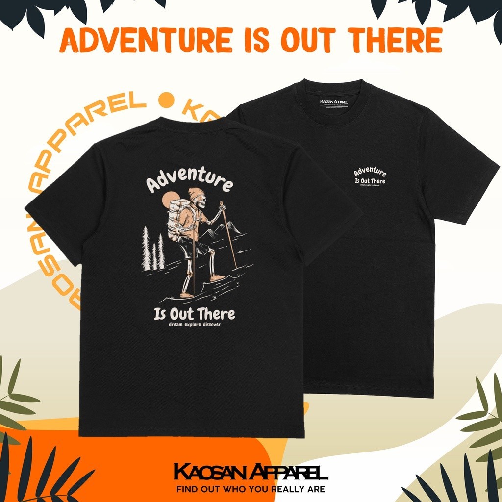 Kaos Pendaki Gunung "Adventure Is Out There" - Kaos Pendaki Gunung/kaos Pendaki/Kaos Pendaki Indones
