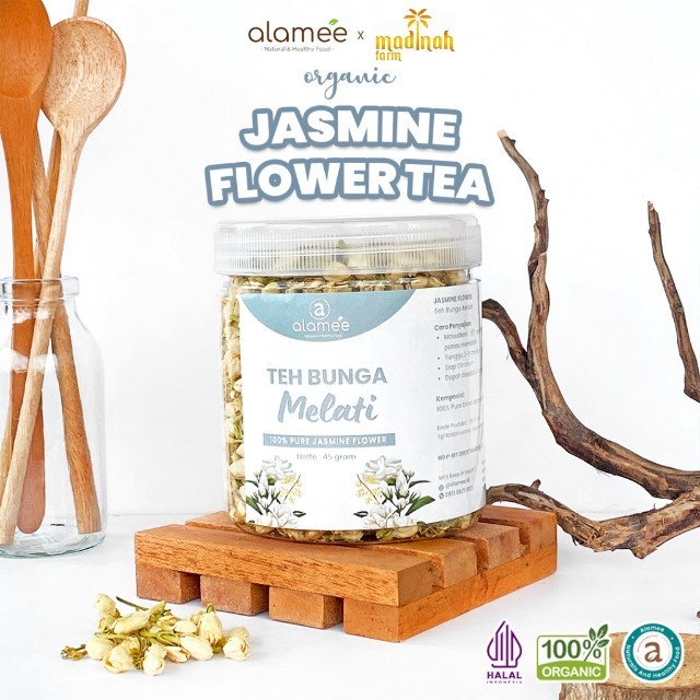 

Teh Bunga Jasmine Tea Flower Melati Organik Jasmin Herbal Kering Alami Asli Organic 45 Gr madinah