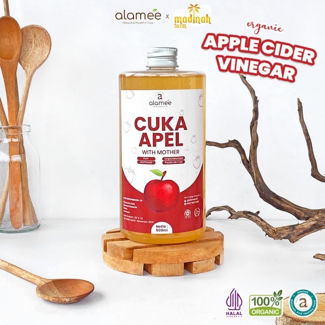 

ALAMEE Cuka Apel Original Vinegar With Mother Premium Organik Apple Cider Vinegar Sari Buah madinah