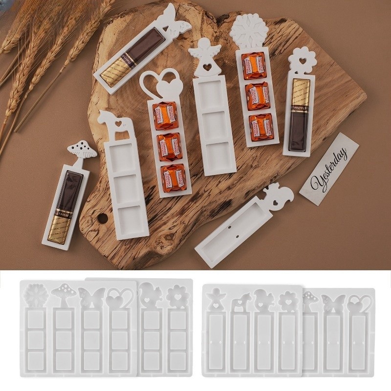 

Clover Angel Chocolate Gift 3 Hole Single Hole Gypsum Bracket Mirror Silicone Mold DIY Mushroom Love Decorative Resin Mold Craft