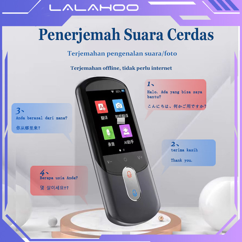 

Offline TranslatorAlat Penerjemah Translator Bahasa 139 Mesin Penerjemah Bisa Indonesia Portable Penerjemah bluetooth Suara + Foto Kamera + Wifi / Offline