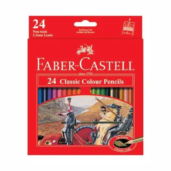 

【M-MT】PROMO!!! Pensil warna 24 Faber Castell / Classic colour 24 Warna Faber Castell - 24 warna